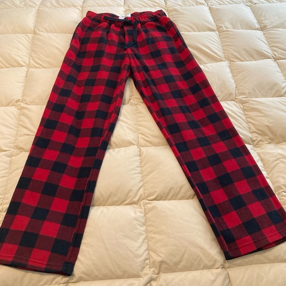 Goodfellow Red & Black Mens Pajama Bottoms Micro Fleece Size S - Picture 2 of 5